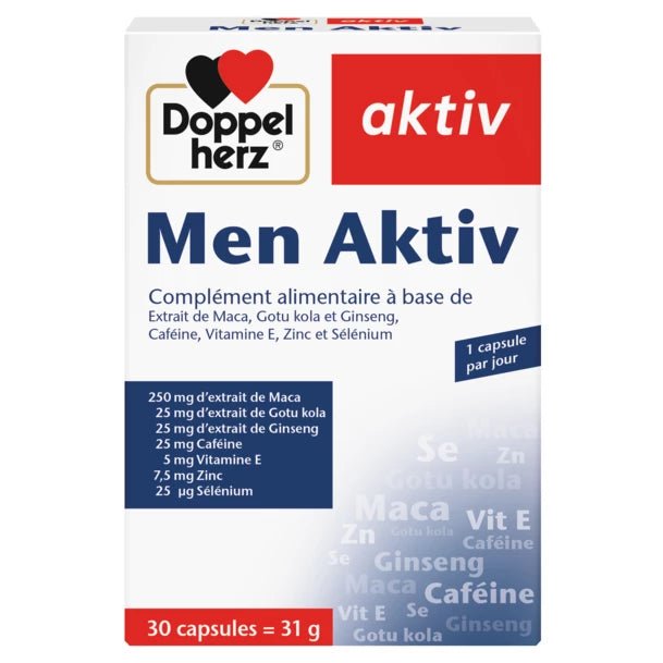 1+1=3 Men Aktiv 30 Comprimés - Doppelherz - Parafa Maroc para