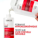 VICHY Dercos Shampooing Éco-Recharge Énergisant Anti-Chute 400ml Stimulant Croissance Cheveux