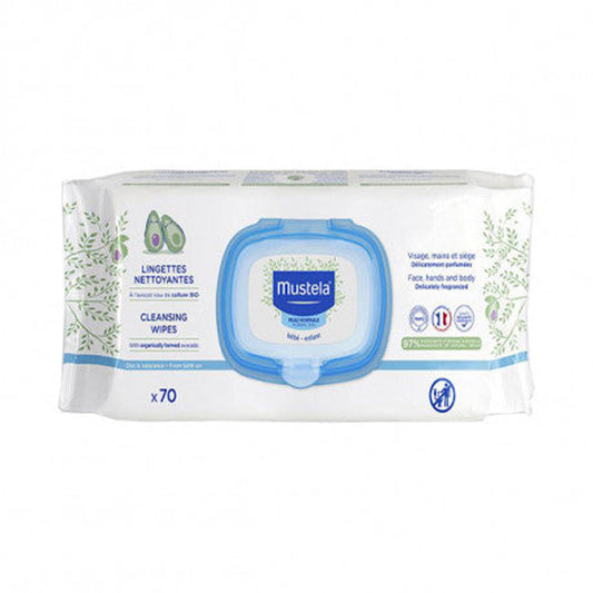Mustela Lingettes Nettoyantes BIO à L'avocat  70 Pièces
