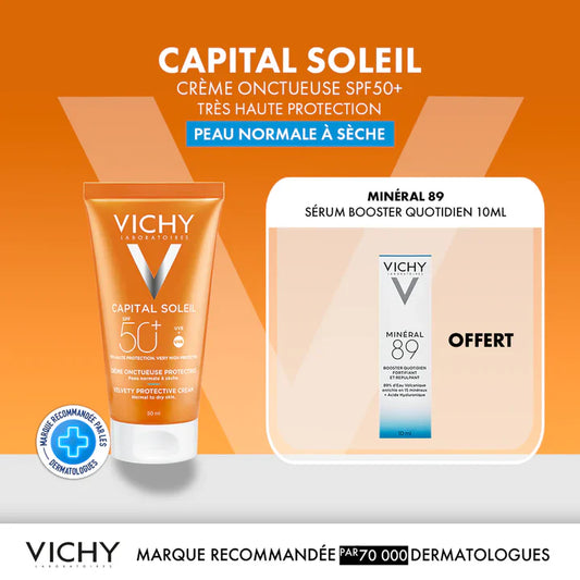 VICHY CAPITAL SOLEIL CREME ONCTUEUSE PEAU mixte a grace SPF 50+ -50ML