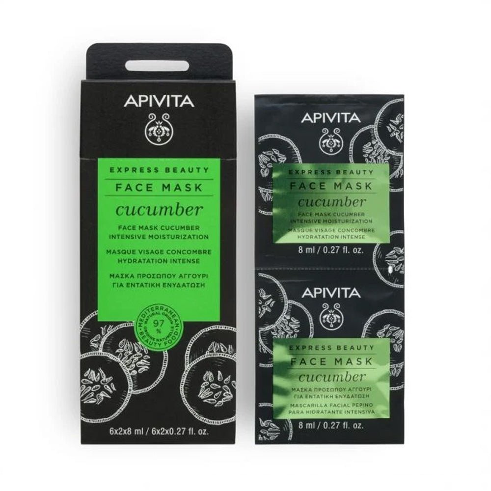 Apivita Express Beauty Eye Mask Cucumber 6*2*2ml - Parafa Maroc para