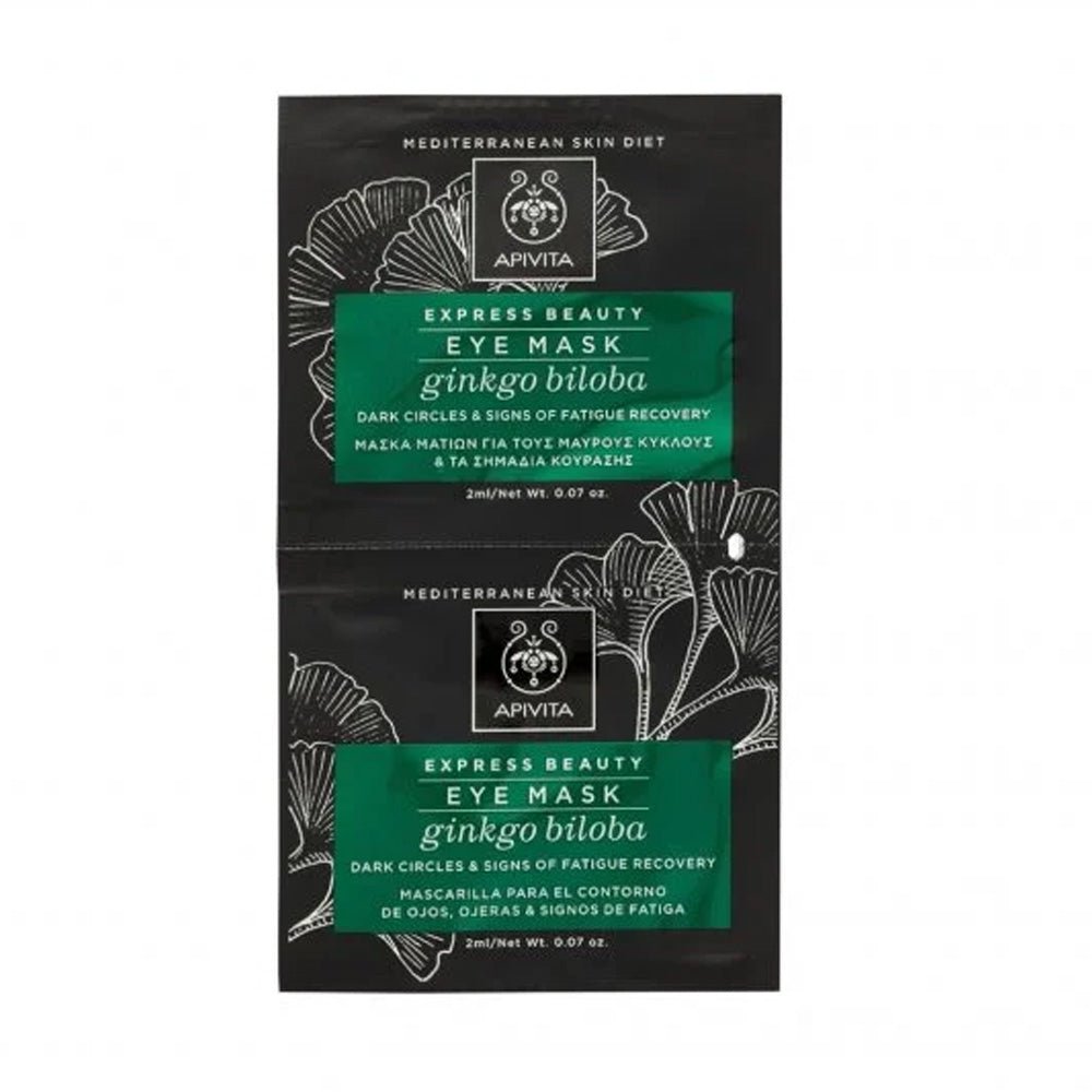 Apivita Express Beauty Eye Mask Ginkgo Biloba 6*2*2ml - Parafa Maroc para