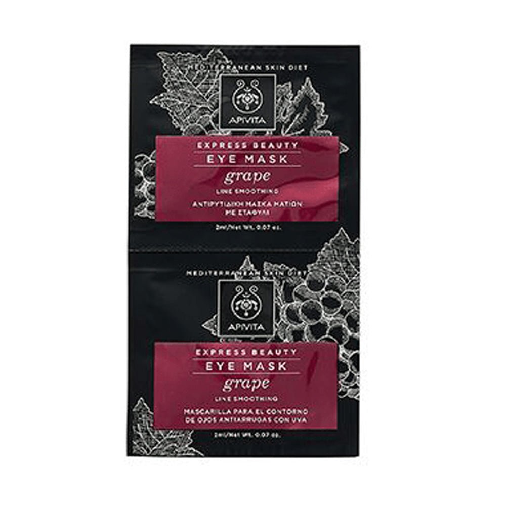 Apivita Express Beauty Eye Mask Grape 6*2*2ml - Parafa Maroc para