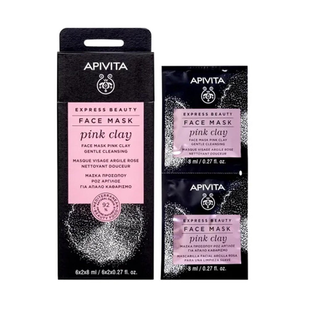 Apivita Express Beauty Eye Mask Pink Clay 6*2*2ml - Parafa Maroc para