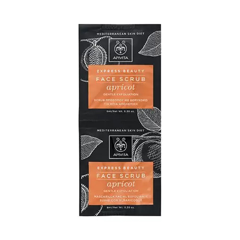 Apivita Express Beauty Face Scrub Apricot 6*2*8ml - Parafa Maroc para