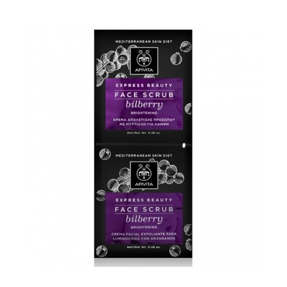 Apivita Express Beauty Face Scrub Bilberry 6*2*8ml - Parafa Maroc para