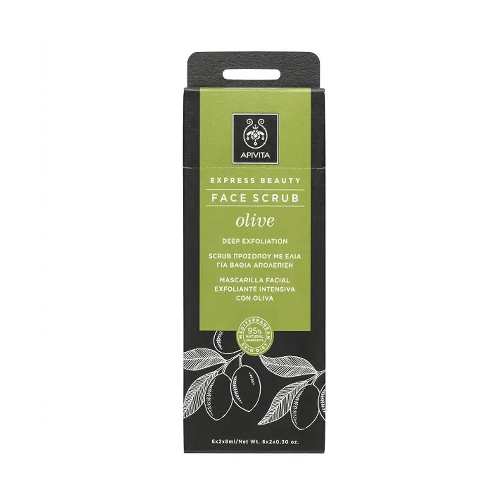 Apivita Express Beauty Face Scrub Olive 6*2*8ml - Parafa Maroc para