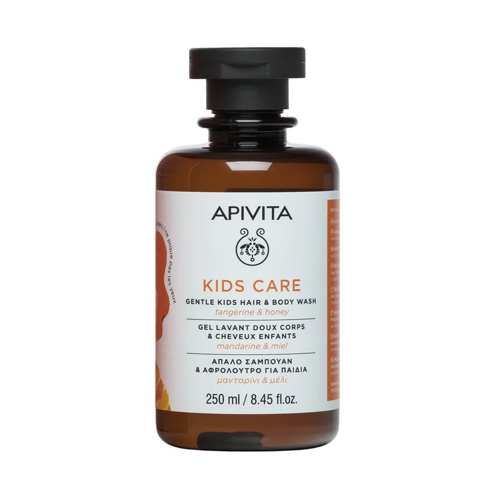 Apivita Kids Shampoing Corps & Cheveux Enfants à La Mandarine & Au Miel 250ml - Parafa Maroc para