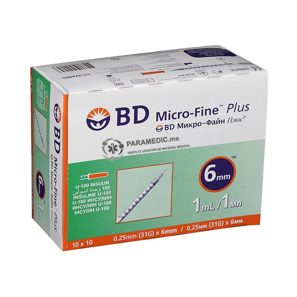 BD micro - fine plus Seringue Insuline 1ml - Parafa Maroc para