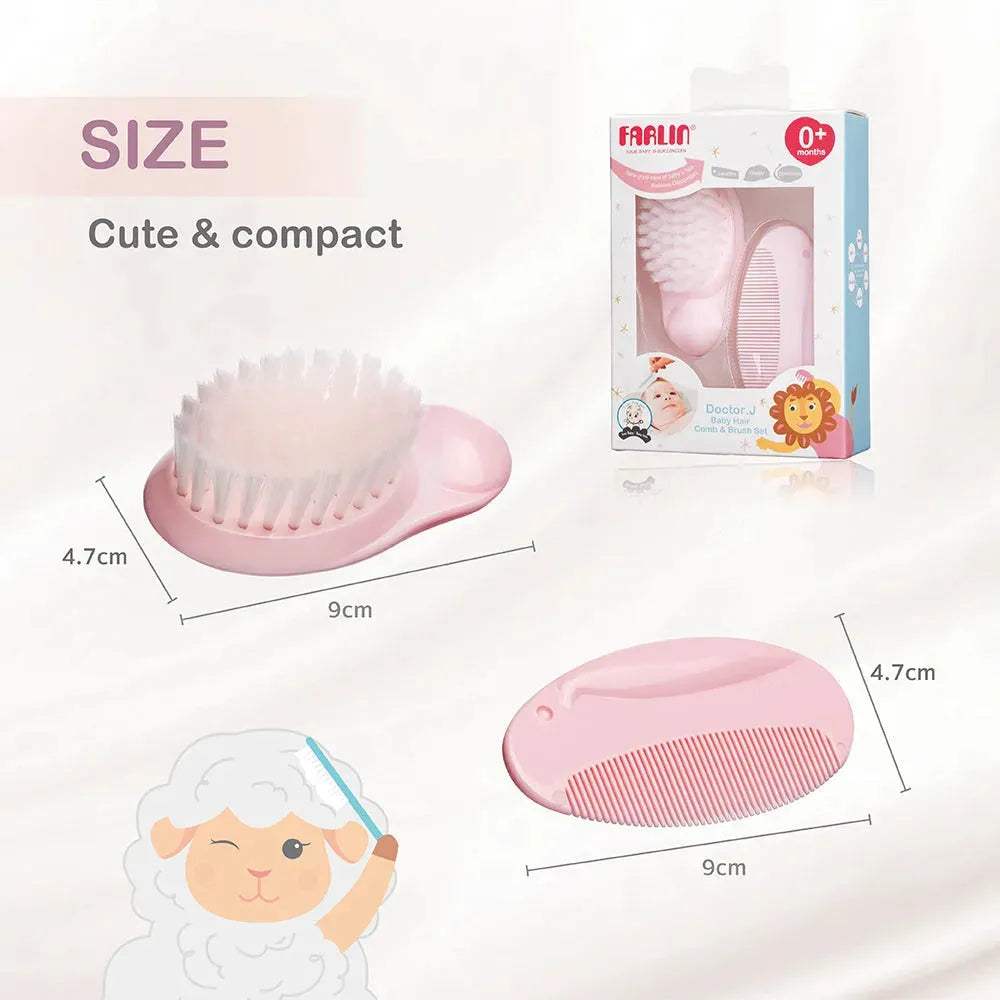 BROSSE ET PEIGNE DECORE Farlin en rose - Parafa Maroc para