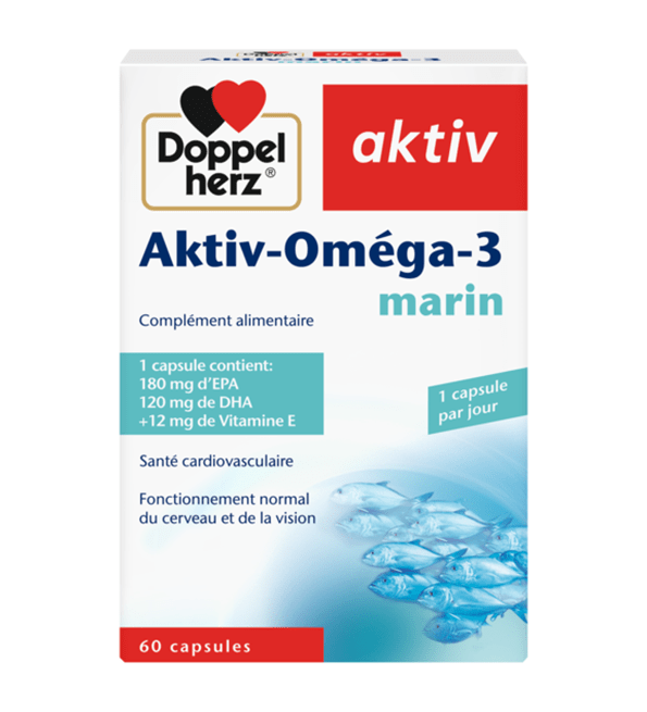 Doppel herz Aktiv Oméga - 3 60Capsules - Parafa Maroc para