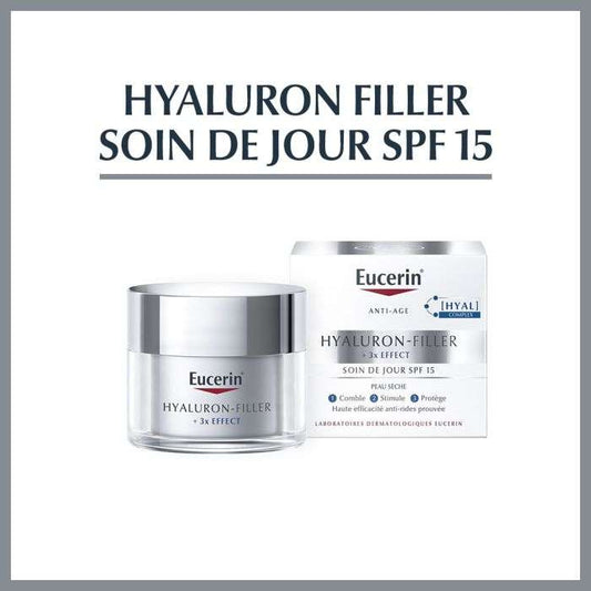 EUCERIN HYALURON FILLER 3x EFFECT Soin De Jour 50 Ml pack promo + PHOTOAGING CONTROL SPF50 50ML OFFERT - Parafa Maroc para