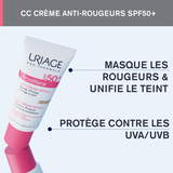 URIAGE PACK Roseliane Sérum Lissant AR 30ml + CC Crème Teinte Claire SPF50+ 40ml Anti-Rougeurs Couperose