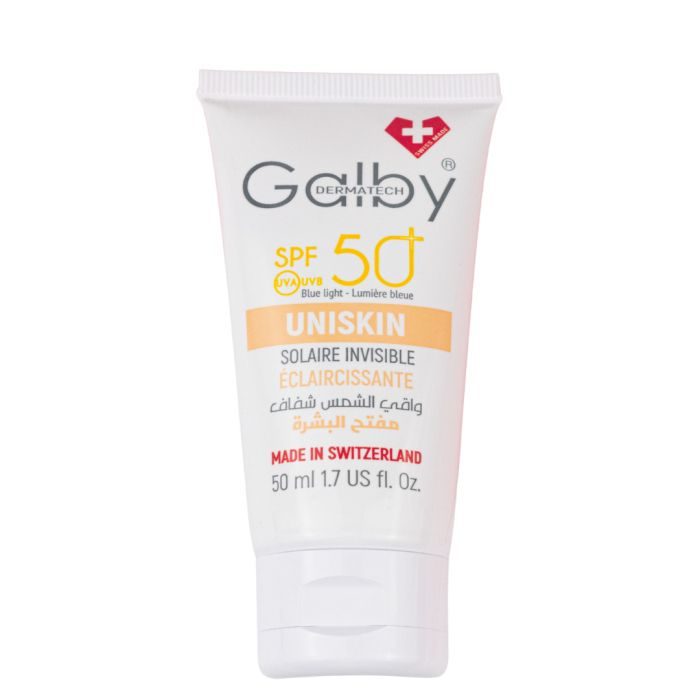 GALBY UNISKIN CREME SOLAIRE INVISIBLE ECLAIRCISSANTE SPF50+ 50 ML - Parafa Maroc para