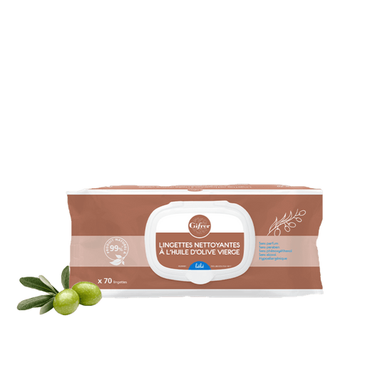 Gifrer Lingettes nettoyantes à l’huile d’olive x 70 - Parafa Maroc para