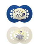Lot de 2 Sucettes MAM Original Nuit 6M+ - Bleu & Blanc - Parafa Maroc para