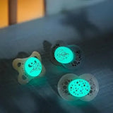 Lot de 2 Sucettes MAM Original Nuit 6M+ - Gris & Bleu Ciel - Parafa Maroc para