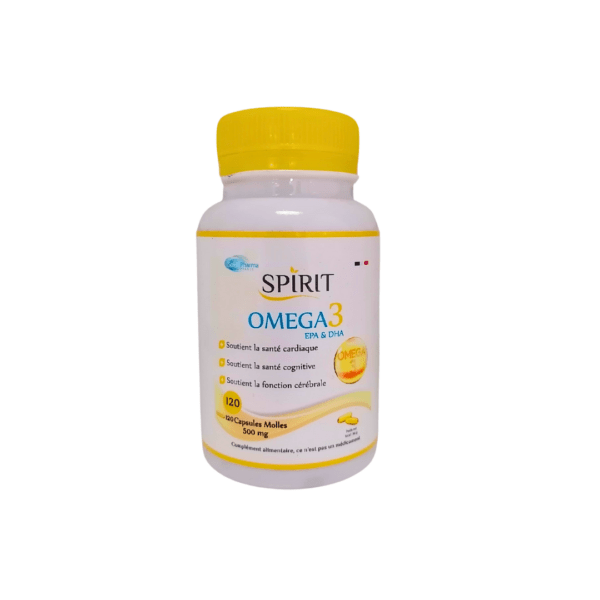 Spirit Omega 3 120 Capsules 500mg - Parafa Maroc para