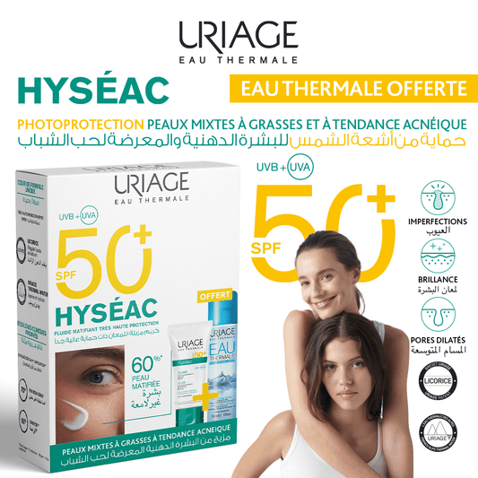 Uriage hyseac spf 50+ eau thermale offert - Parafa Maroc para