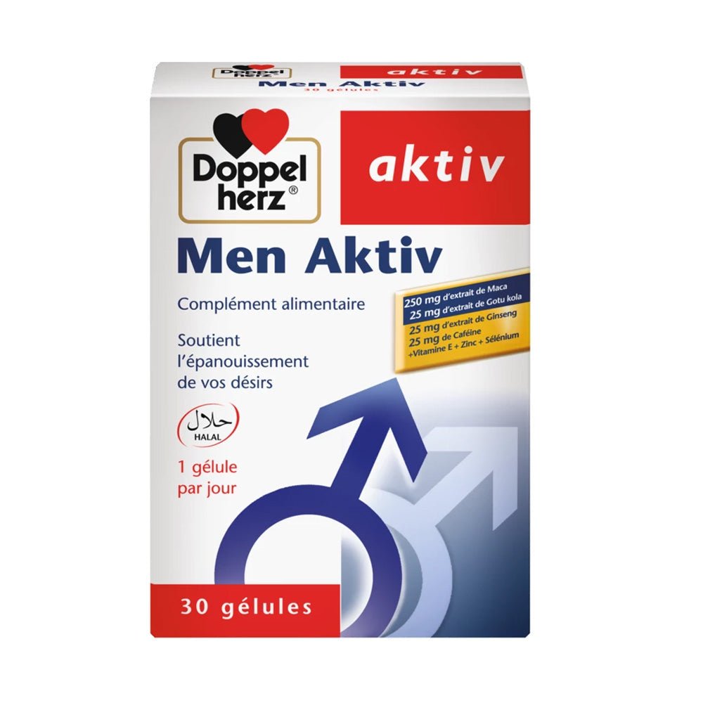 1+1=3 Men Aktiv 30 Comprimés - Doppelherz - Parafa Maroc para
