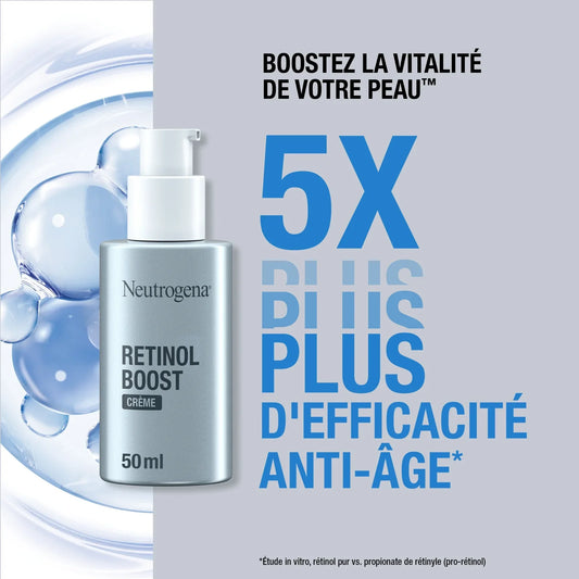 NEUTROGENA Retinol Boost Cream 50ml Crème Visage Anti-Rides Raffermissante Éclat Rétinol