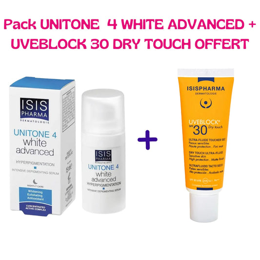 ISISPHARMA PACK UNITONE 4 ADVANCED + TOUCHER SEC UVB INVISIBLE 30