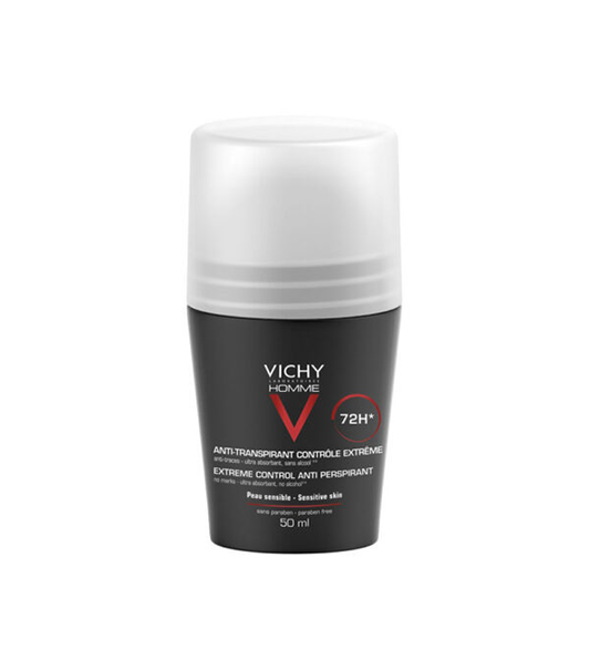 Vichy Homme Déodorant Bille Anti-transpirant 72h Peau Sensible | 50ml