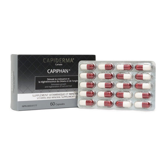 Capiderma Capiphan Ongles Et Cheveux 60 Capsules  = Capiphan 20 Gelules Offert
