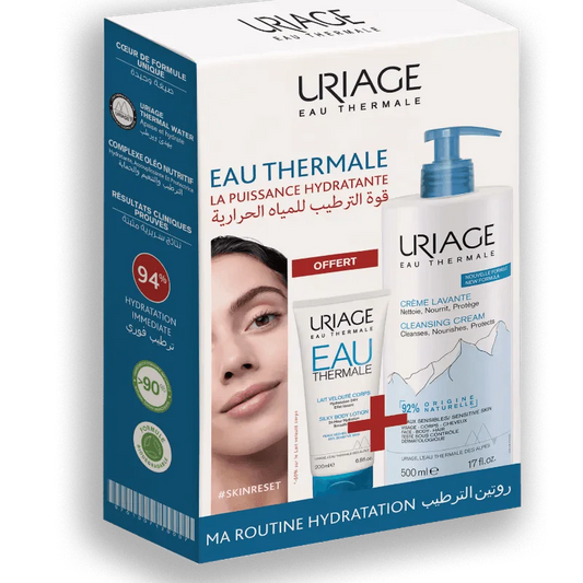 Uriage Coffret Crème Lavante 500ml + Lait Velouté Corps 200ml Offert