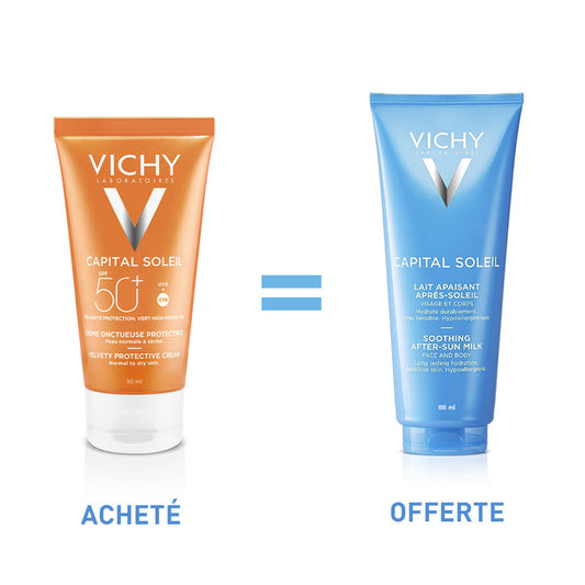 VICHY CAPITAL SOLEIL CREME ONCTUEUSE PEAU mixte a grace SPF 50+ -50ML