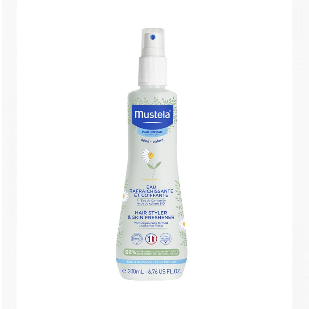 Mustela Eau Rafraichissante et Coiffante Bébé à l'eau de Camomille Bio 200ml