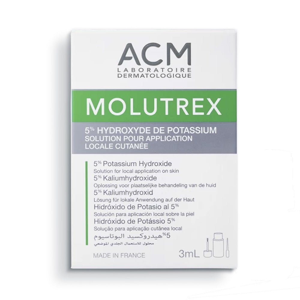 Acm Molutrex 5% Hydroxide De Potassium Solution Cutanée Avec Applicateur 3ml - Parafa Maroc para