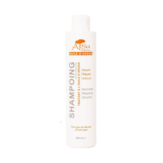 Apia Derm Shampoing Sans sulfate Huile d'argan 200ml - Parafa Maroc para