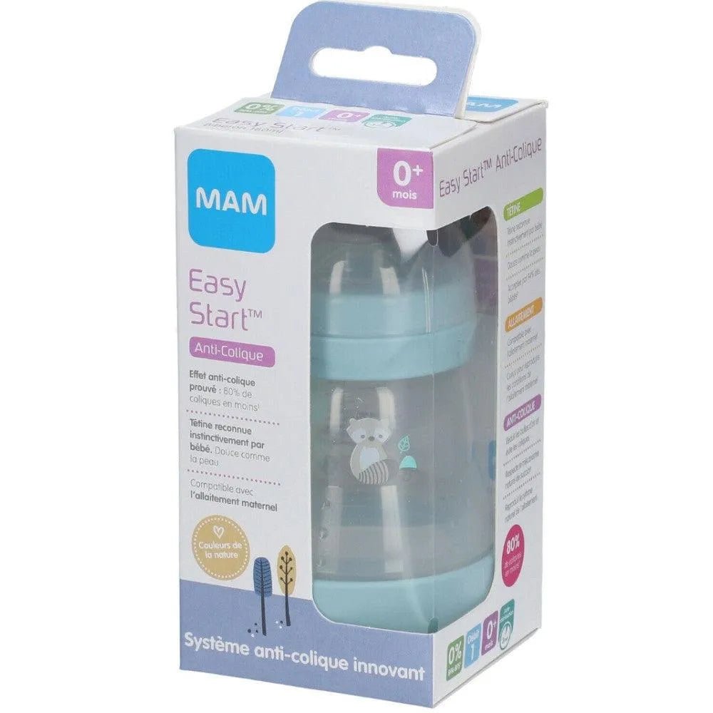 BIBERON MAM EASY STAR ANTI - COLIQUE 0MOIS+ 160ML BLEU - Parafa Maroc para