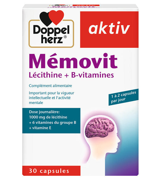 Doppel Herz Aktiv Mémovit Lécithine + B-vitamines 30 Capsules