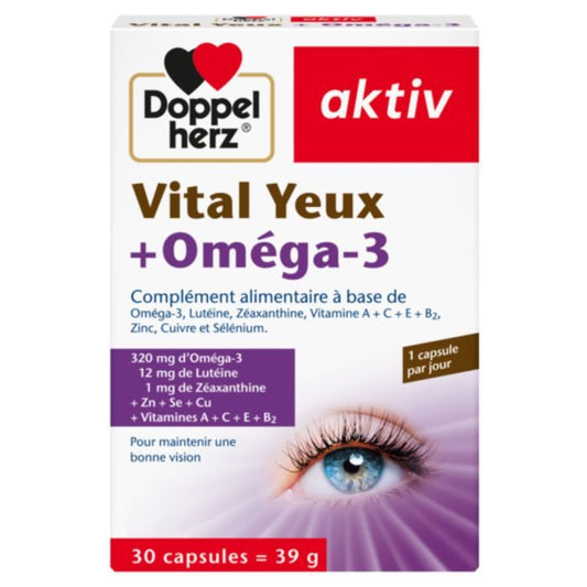 DOPPELHERZ AKTIV VITAL YEUX +Oméga-3 30 Capsules