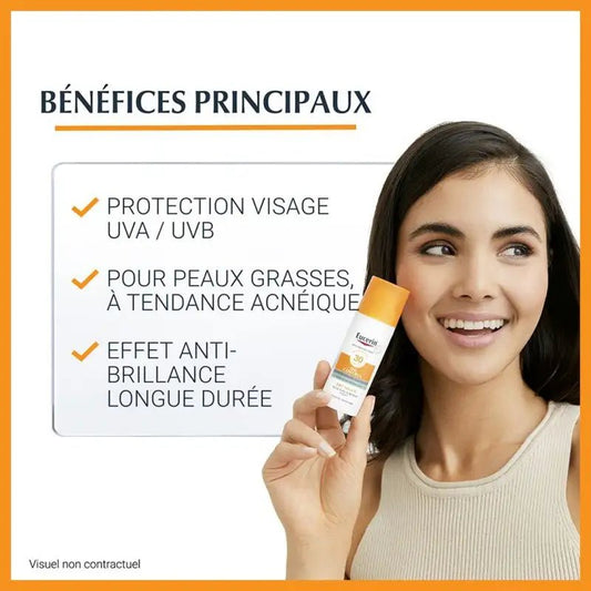 EUCERIN OFFRE WEB OIL SUN PROTECT CONTROL TOUCHER SEC 50 ML + 2 MINIATURE OFFERTS - Parafa Maroc para