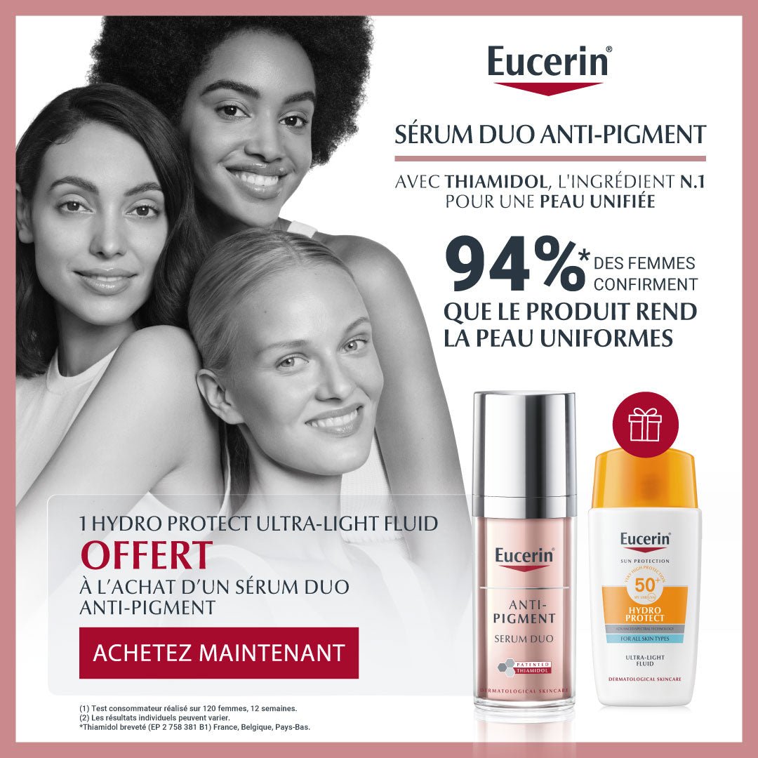 Eucerin Pack Anti - Pigment Sérum Duo 30 ml = HYDRO PROTECT FLUIDE ULTRA LEGER SPF 50+ OFFERT - Parafa Maroc para