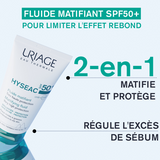 URIAGE PACK Hyséac Sérum Peau Neuve 30ml + hyséac fluid spf50 50ml Duo Régulateur et Purifiant Gel Nettoyant + Soin Global Peaux Mixtes Grasses Acné