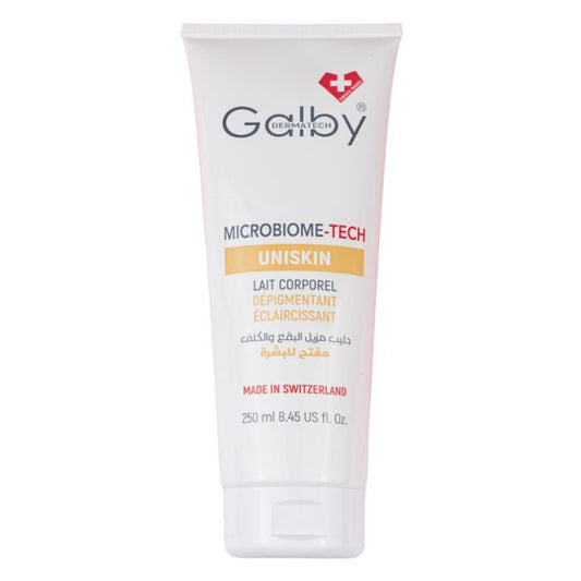 GALBY UNISKIN MICROBIOME TECH LAIT CORPOREL DEPIGMENTANT ECLAIRCISSANT 250 ML - Parafa Maroc para