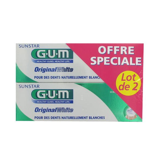 🎁Gum Original White Dentifrice 75ml Offre Speciale Lot de 2 - Parafa Maroc para
