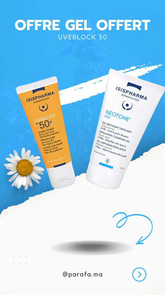ISISPHARMA Pack uveblock 50 tinted + neotone Gel - Parafa Maroc para