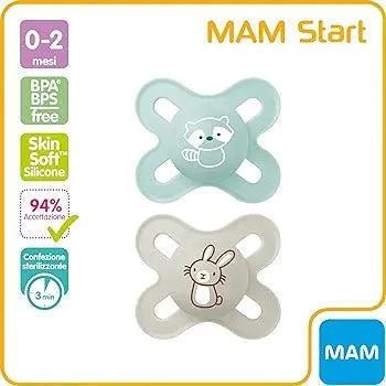 Sucette MAM Air 0 - 2 mois - Bleu & Gris - Parafa Maroc para