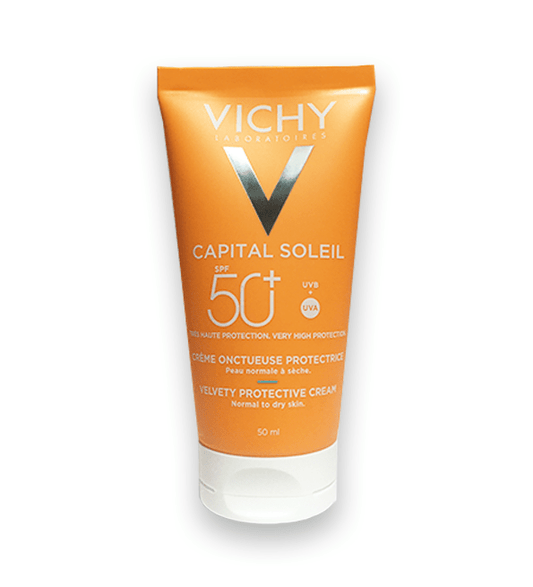 VICHY CAPITAL SOLEIL CREME ONCTUEUSE PEAU NORMALE A SECEHE SPF 50+ - 50ML - Parafa Maroc para