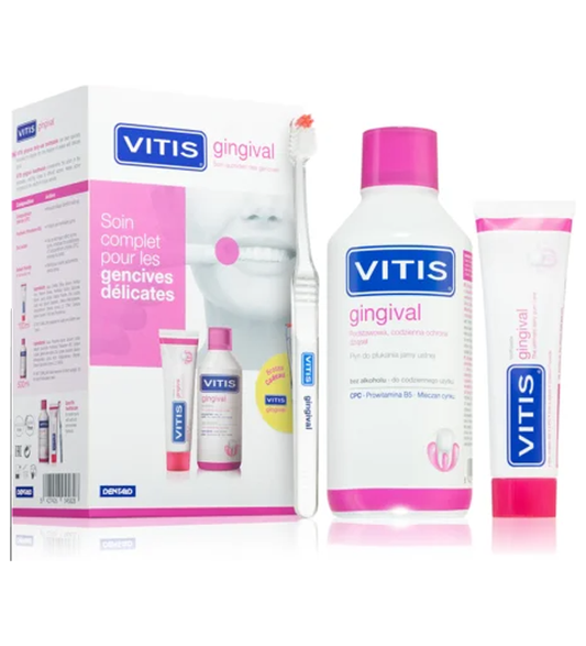 PACK VITIS GINGIVAL BAIN DE BOUCHE 500ML+ YOOTHPASTE DENTIFRICE 100ML+ BROUSSE