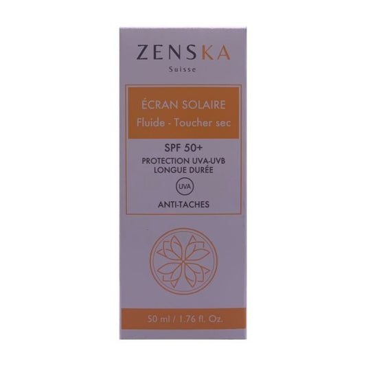 ZENSKA ECRAN SOLAIRE FLUIDE TOUCHER SEC SPF 50+ ANTI TACHES 50 ML